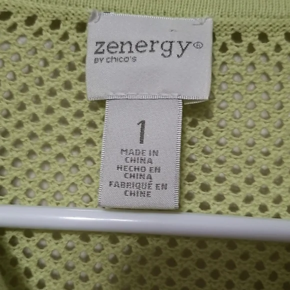 Zenergy by Chico's lightweight breathable jacket, size 1 or Small. Light green. - Picture 2 of 8